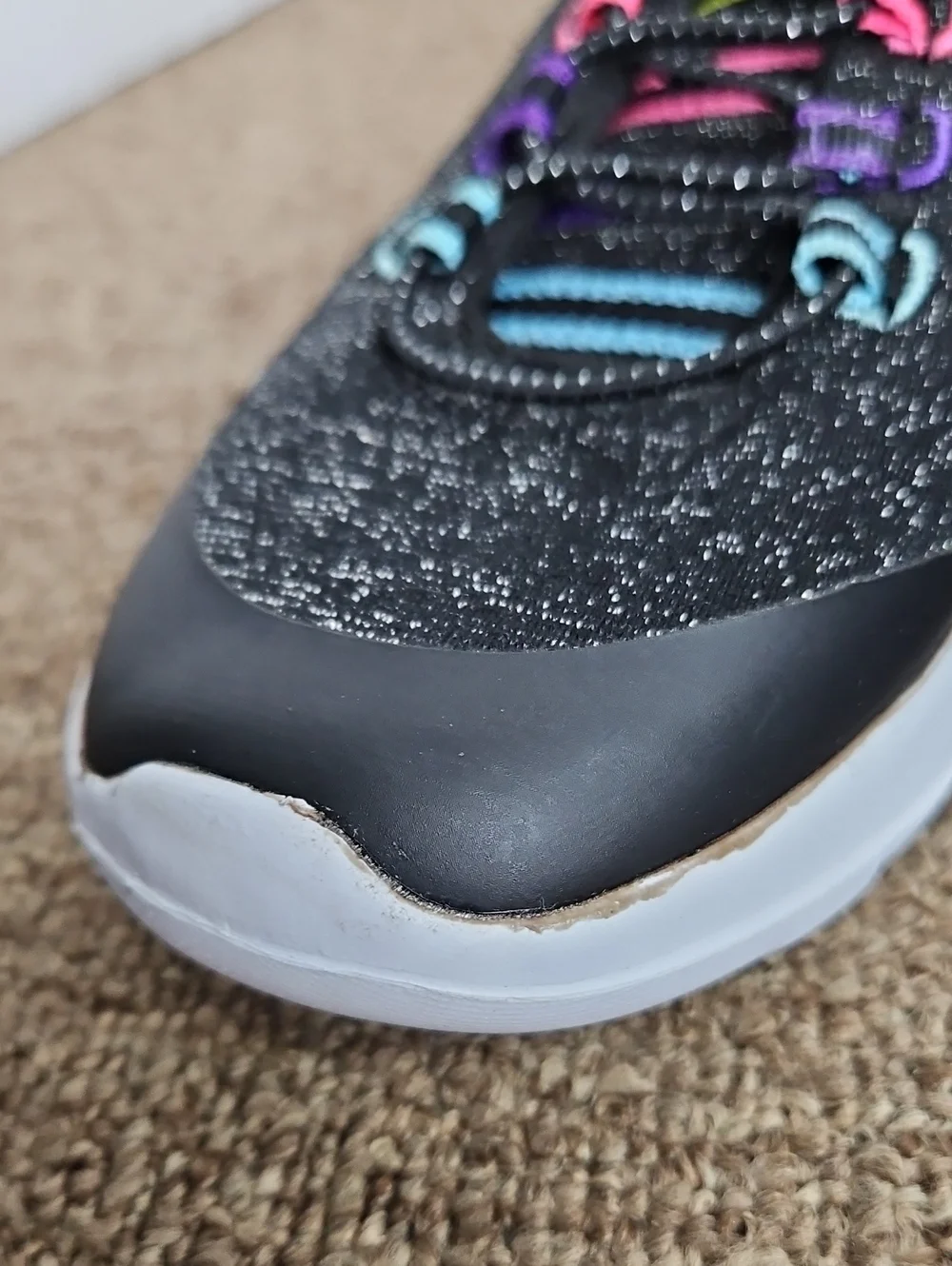 Skechers black glitter